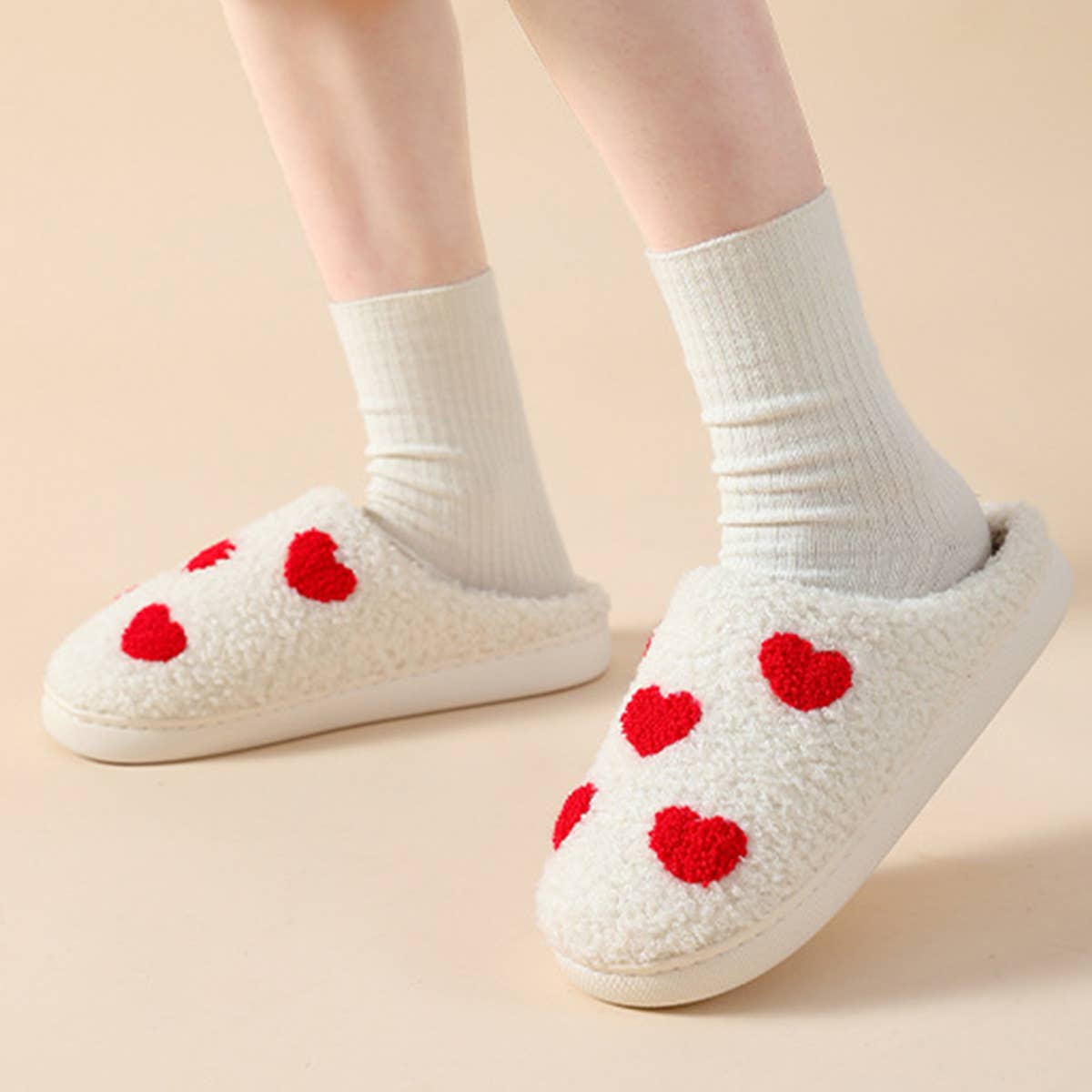 HOME LOVE PATTERN NON SLIP COTTON SLIPPERS_CWSHS0276