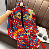 Stylish Geometric Pattern Square Scarf_Cwasc0617