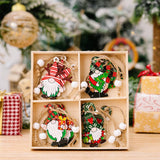 Cwmm10285_Christmas Wooden Gnome Ornaments Set Of 4