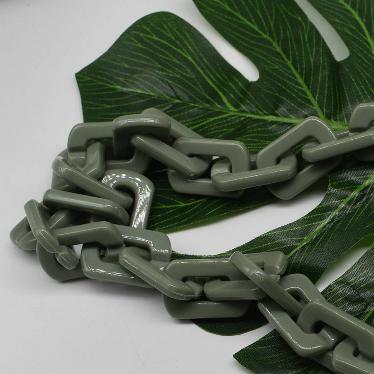 ACRYLIC SQUARE MULTI COLOR BAG CHAIN BAG STRAP_CWMM5093