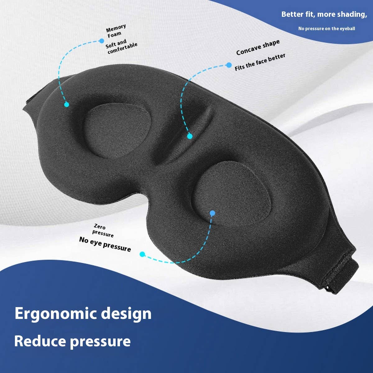 3D SLEEP MASK WITH MEMORY FOAM LIGHT BLOCKING_CWMM8041