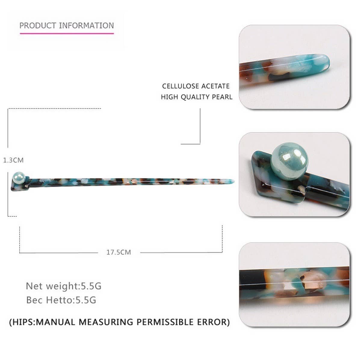 HAIRPIN ACETATE HAIRPIN INK HAIRPIN RETRO HAIRPIN_CWAHA4230