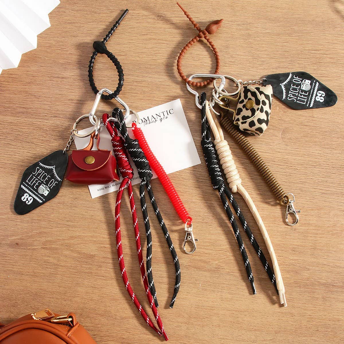 FASHION LEATHER LEOPARD PRINT MINI BAG CHARM_CWMM7556