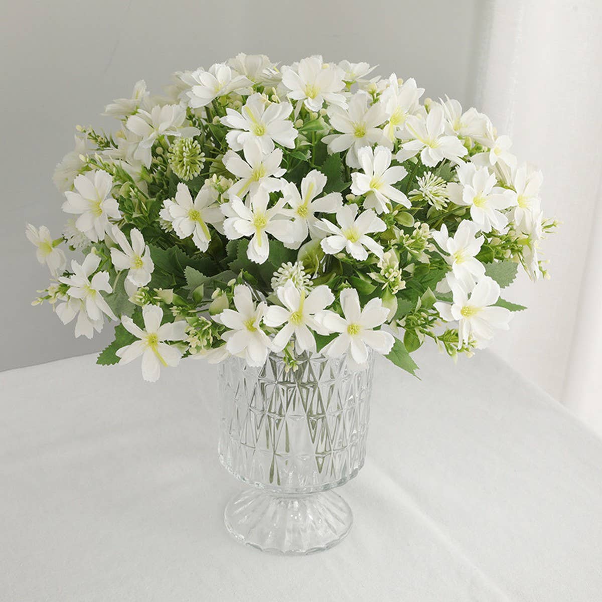 FAUX 10 HEAD DAISY BOUQUET FOR LIVING ROOM DECOR_CWMM6581