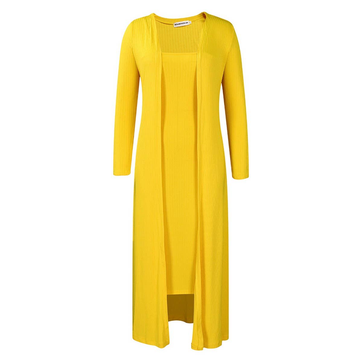 SOLID COLOR SUSPENDER SKIRT LONG TWO PIECE SET_CWDMD3672