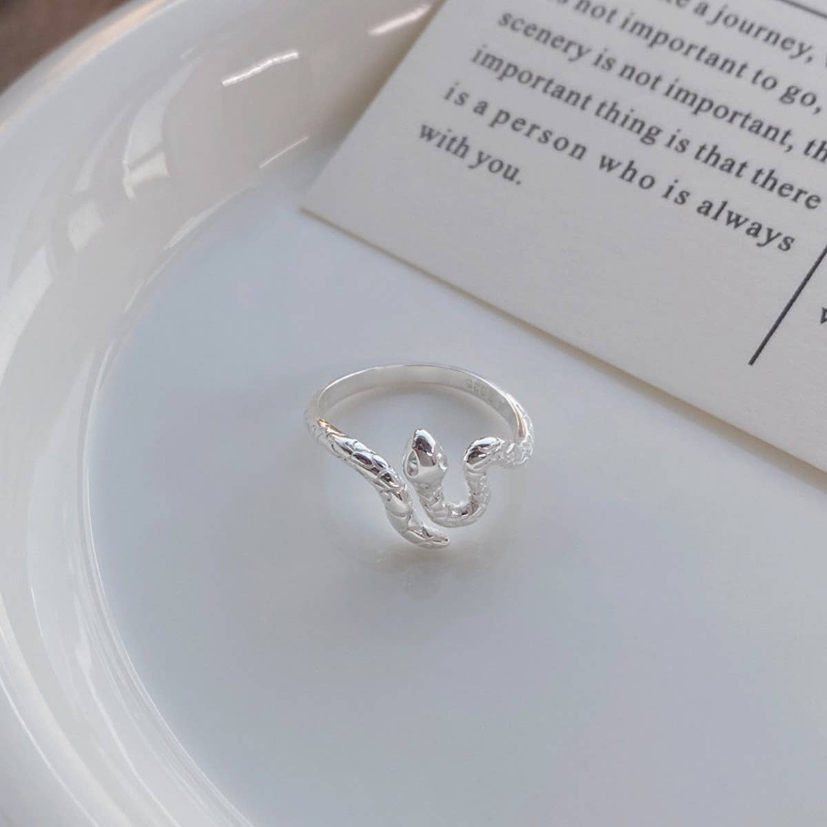 Cwaje4977_Simple Personality Snake-Shaped Fashion Open Ring