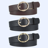 2024 WOMEN TRENDY ROUND PIN BUCKLE BELT_CWABE0351