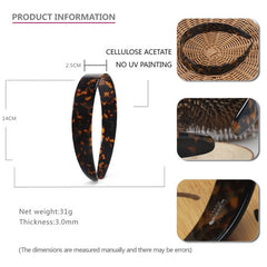 ACETATE RETRO 2 5CM WIDE HEADBAND HAIRPIN_CWAHA4342