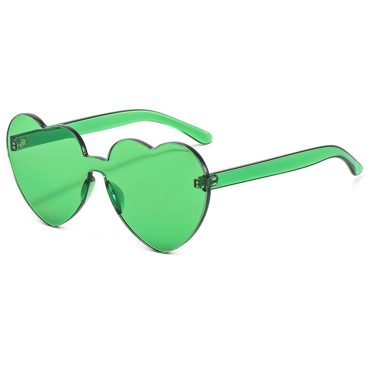 FRAMELESS HEART JELLY COLOR THICK SUNGLASSES_CWASG1194