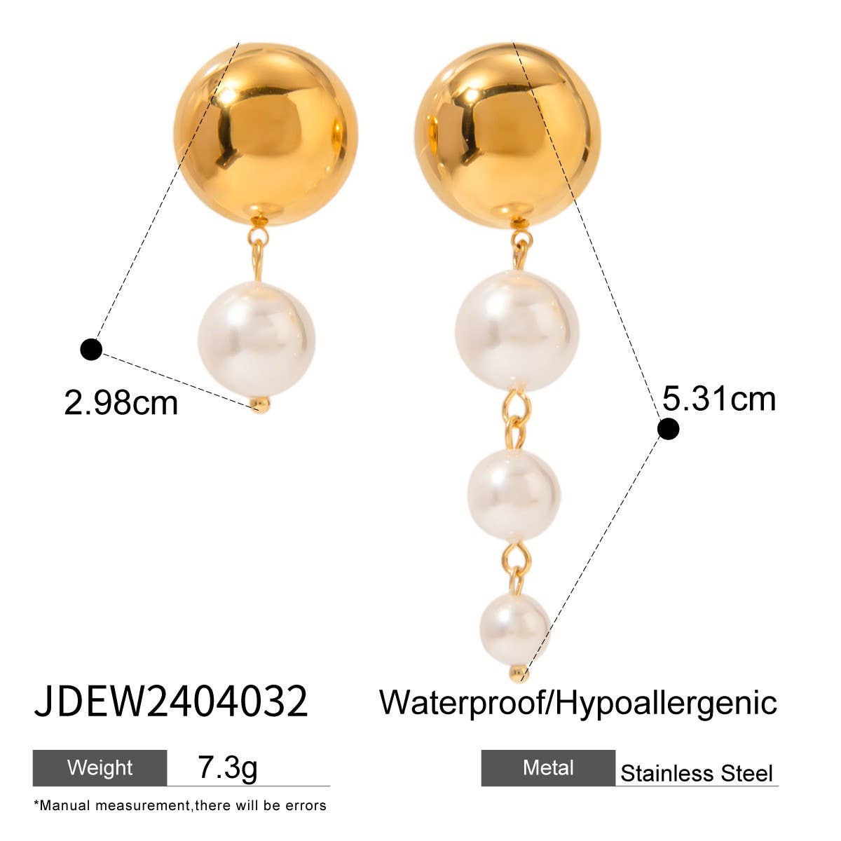 FASHIONABLE AND VERSATILE ROUND PEARL EARRINGS_CWAJE1890