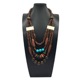 Wooden Beads Multi-Layer Coconut Shell Necklace_Cwmm4575