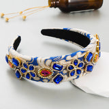 Vintage Embroidered Fabric Wide Brim Headband