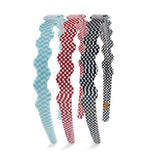 CHECKERBOARD HEADBAND WIDE WAVY HEADBAND_CWAHA4379
