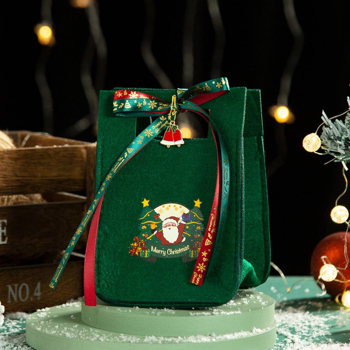 Felt Xmas Apple Bag Gift Box Tote Pouch_Cwmm10578