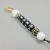 MAMA LETTER SILICONE BEAD KEYCHAIN_CWAJE1063
