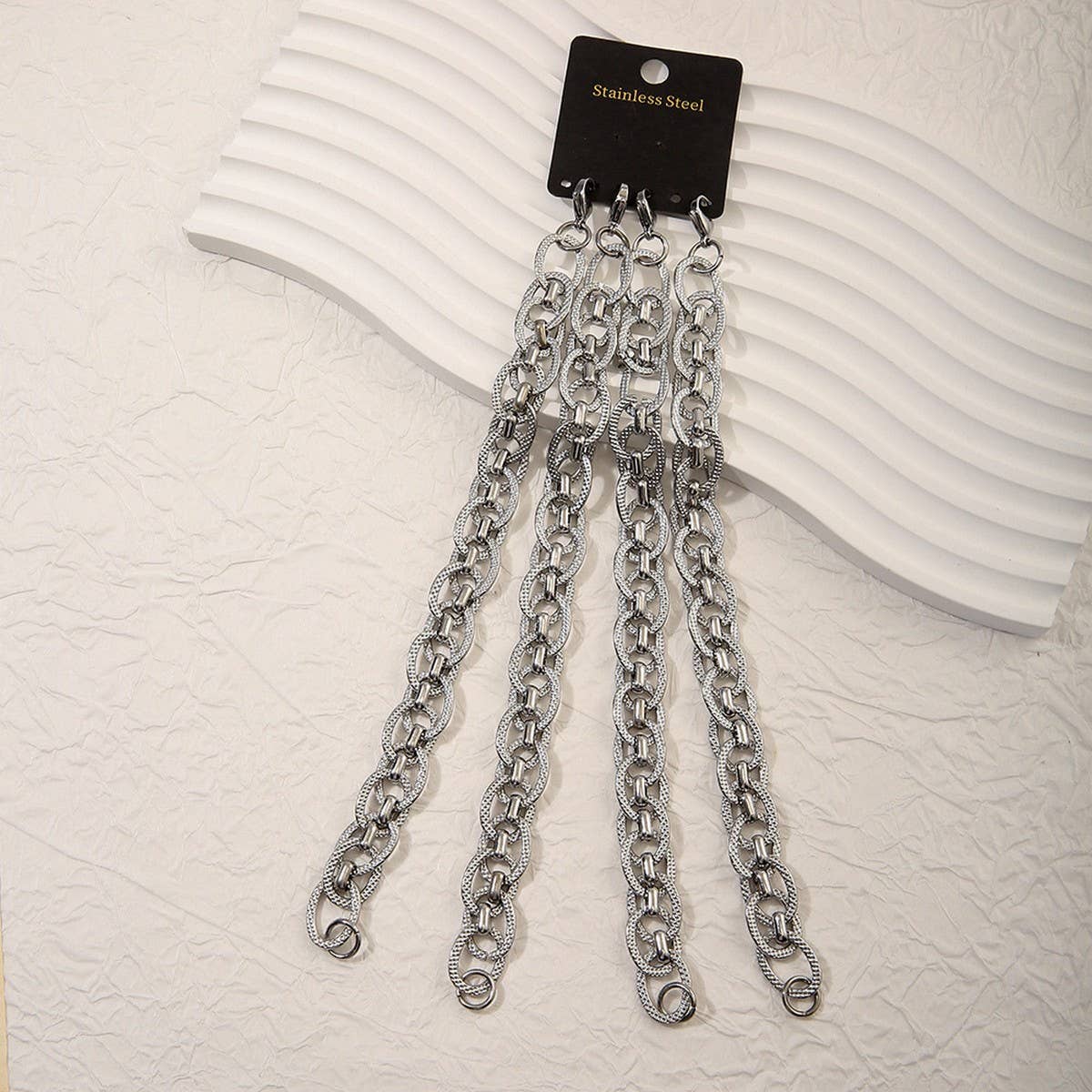 HIP HOP STAINLESS STEEL TWIST ROPE CHAIN BRACELET_CWAJE4603