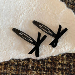Velvet Bow Hair Clip Sweet Bb Bangs Hairpin_Cwaha08015