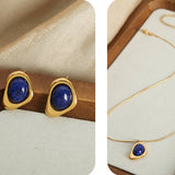 INLAID SAPPHIRE PENDANT NECKLACE JEWELRY_CWAJE1089