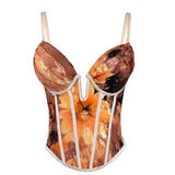 PREMIUM PRINTED PADDED HERRINGBONE CORSET_CWMM4134