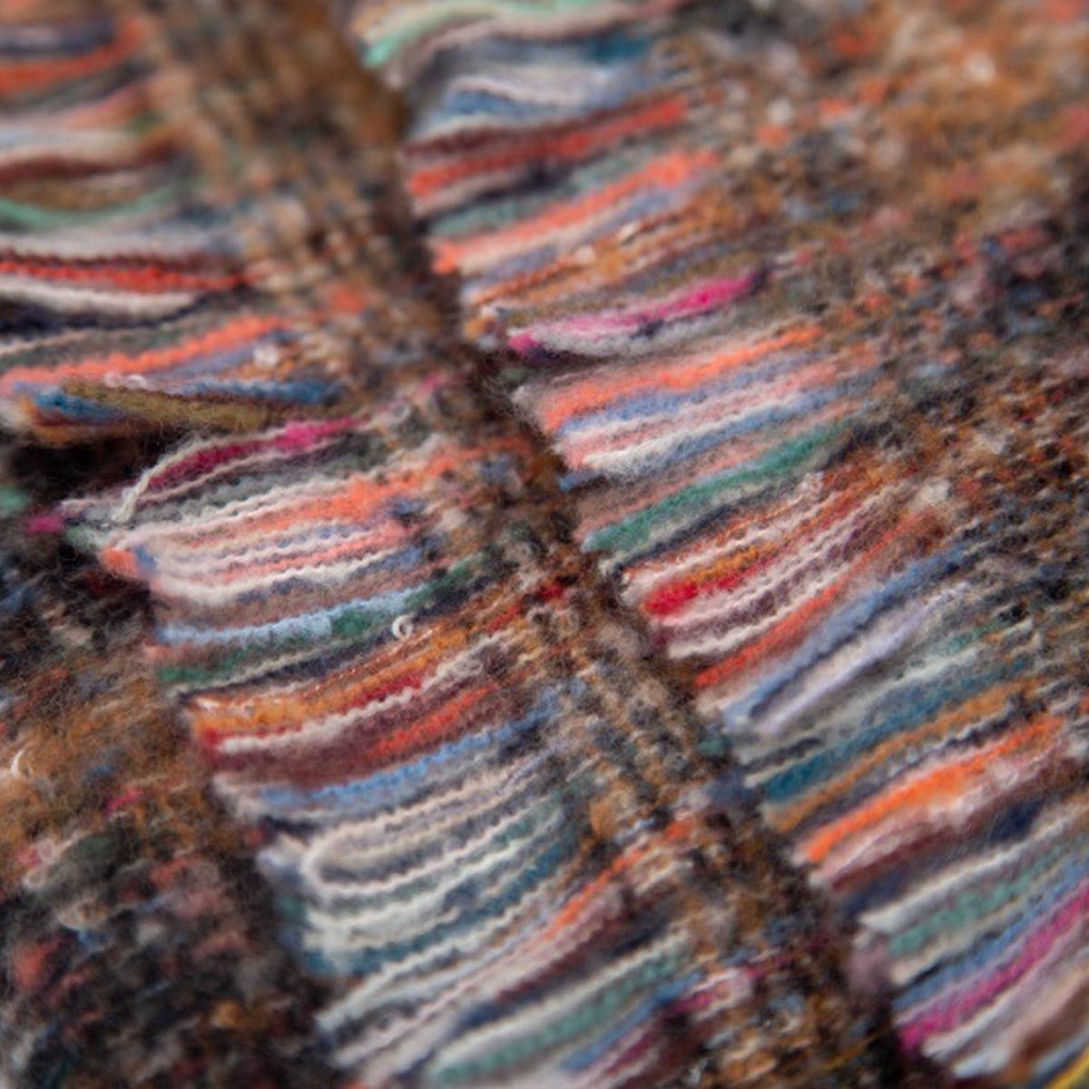 LEOPARD JACQUARD SCARF FRINGE WINTER WRAP_CWASC0872