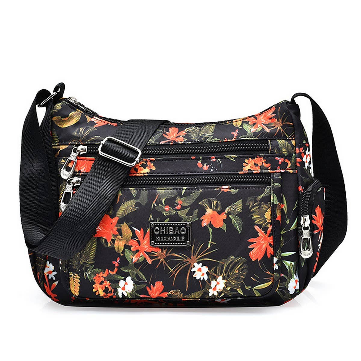 NYLON CANVAS PRINTED CROSSBODY SHOULDER BAG_CWASC1738