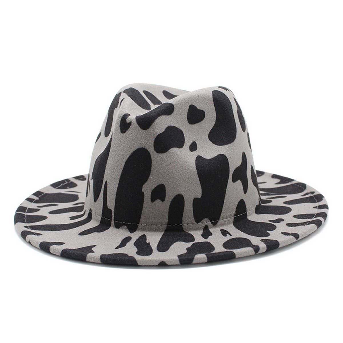 JAZZ HAT LEOPARD PRINT WOOLEN HAT WIDE BRIM HAT_CWAH2600