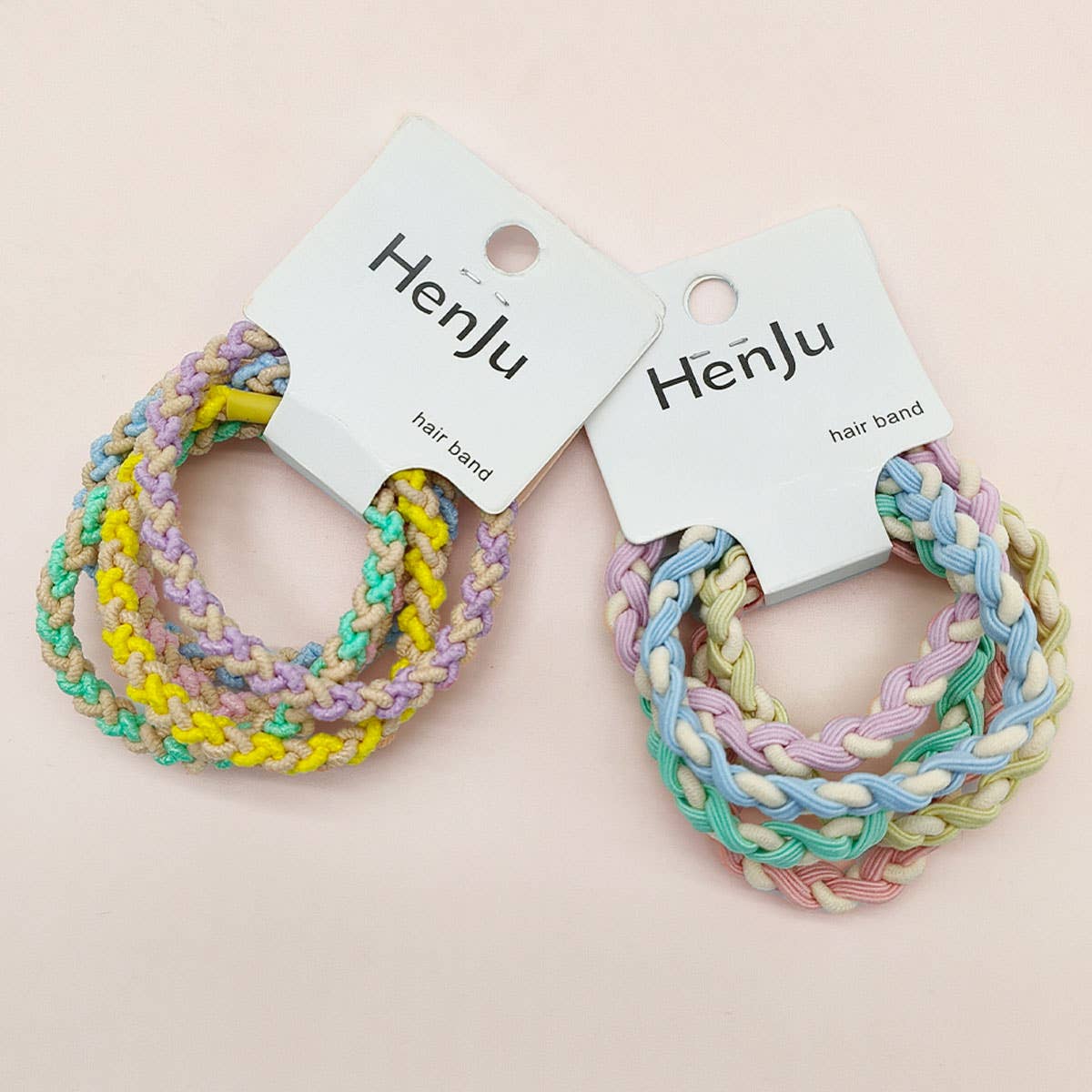 CANDY COLOR TWISTED HAIR TIES CUTE RUBBER BANDS CWAHA0339