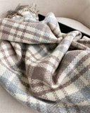 PLAID CASHMERE LIKE SCARF WITH FRINGE FOR WINTER_CWASC1443