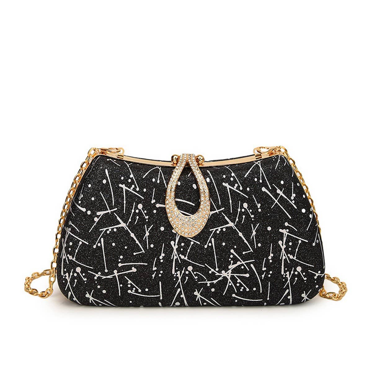 SHOULDER EVENING BAG CHAIN SQUARE BAG CLUTCH BAG_CWAB3253