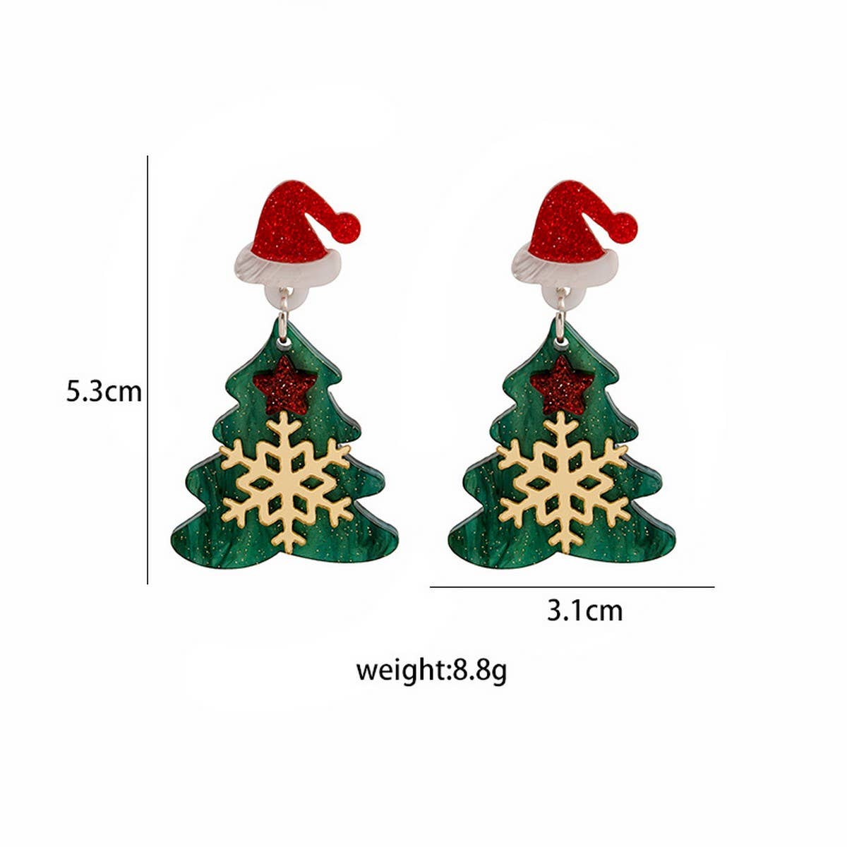 CARTOON STYLE FUNNY CHRISTMAS EARRINGS_CWAJE1829