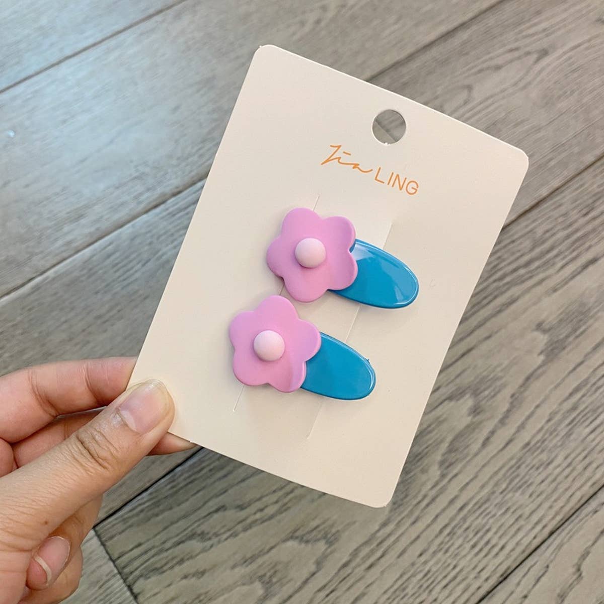 2024 NEW CHILDRENS FLOWER OVAL HAIRPIN_CWAHA1819