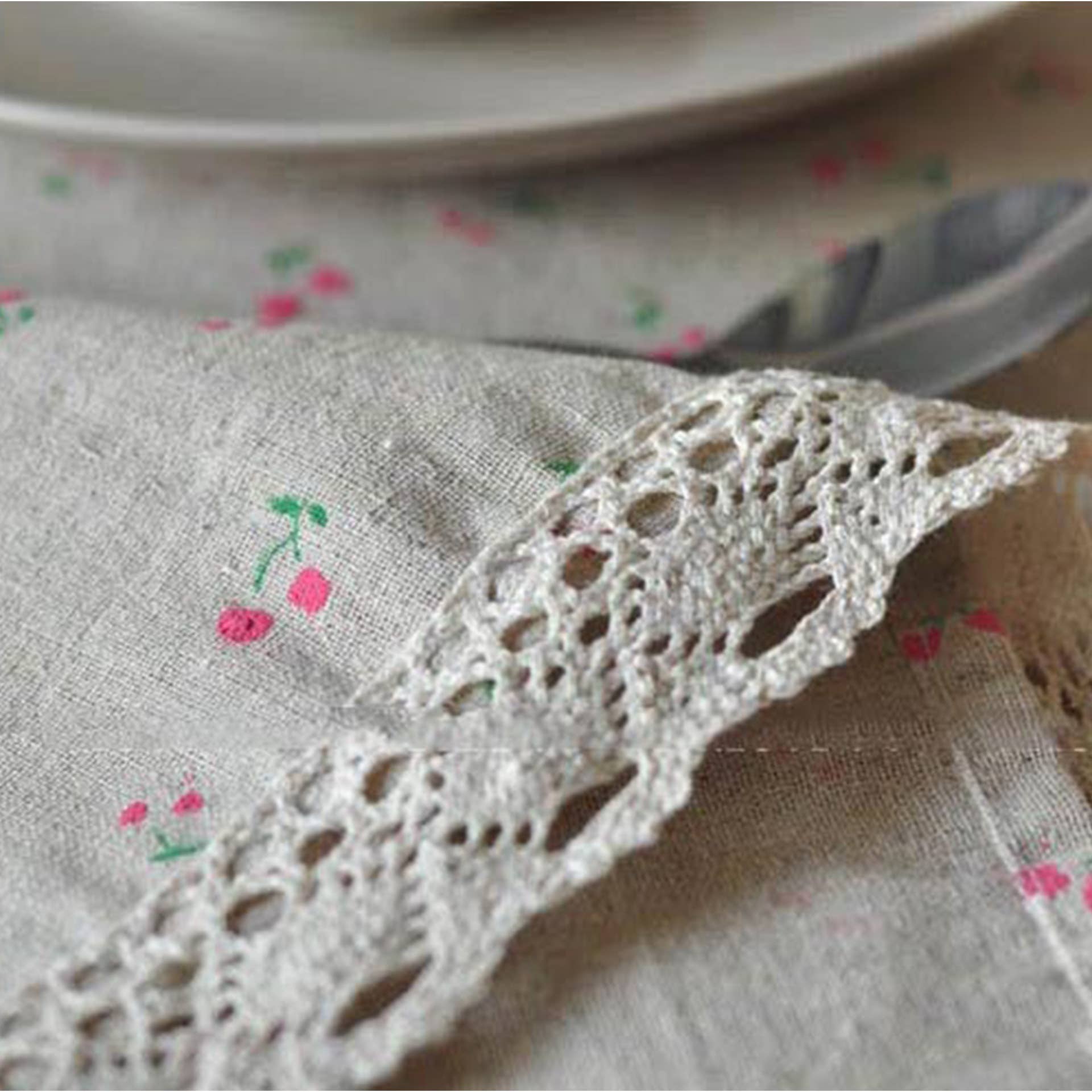 LACE DETAILED MULTI PATTERN TABLECLOTH_CWMM0017