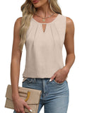 Solid Color Crew Neck Sleeveless Casual Vest