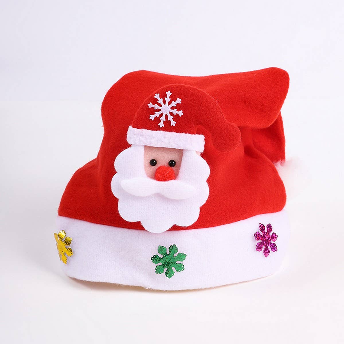 CHILDREN ADULT CHRISTMAS GIFT BRUSHED SANTA HAT_CWAH2316