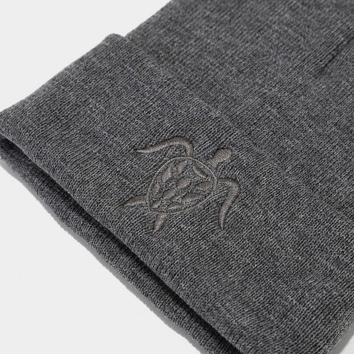 Turtle Embroidery Knitted Hat Outdoor Warm Beanie_Cwah2091
