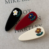 Acrylic Flower Hair Clip Cute Side Bang Barrette_Cwaha07760