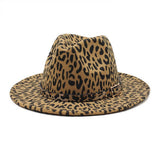 LEOPARD PRINT WOOLEN HAT AND LEOPARD PRINT BELT_CWAH2557