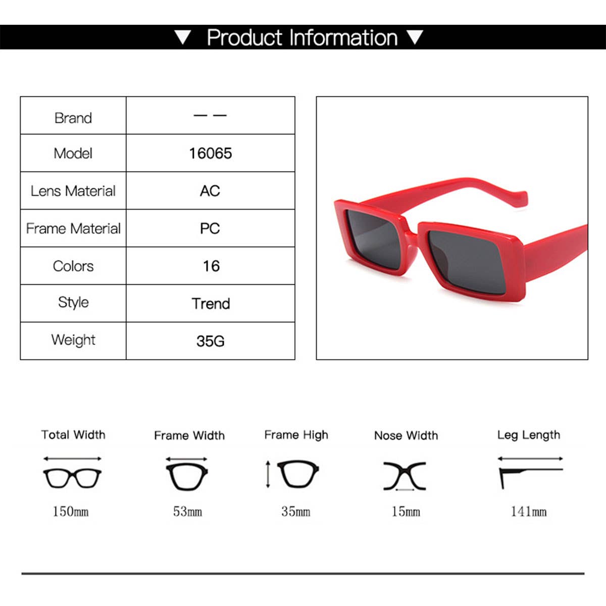 CLASSIC SQUARE SUNGLASSES_CWASG0078