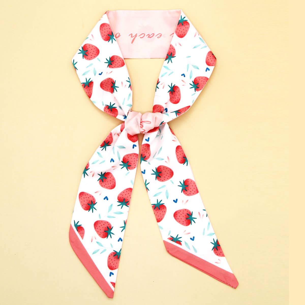 FLORAL LETTER TWILLY SCARF FOR HAIR OR BAG_CWASC0077