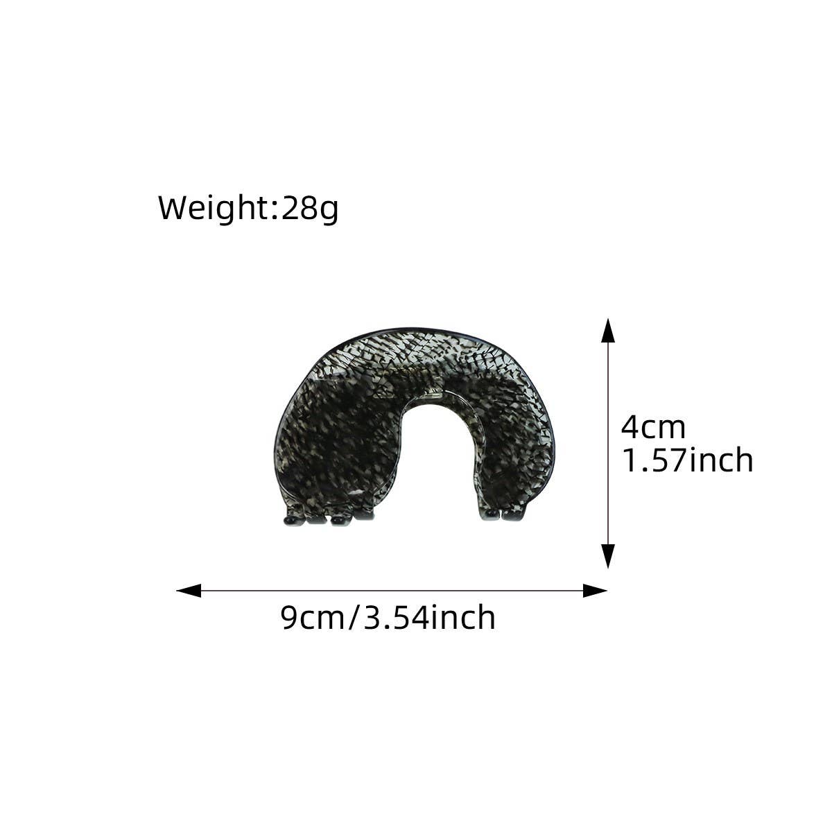 ELEGANT ACETATE HAIR CLAW BACK BUN SHARK CLIP_CWAHA1594