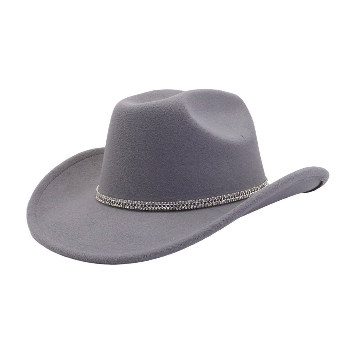 Western Wool Cowboy Fedora Hat For Couples_Cwah04397
