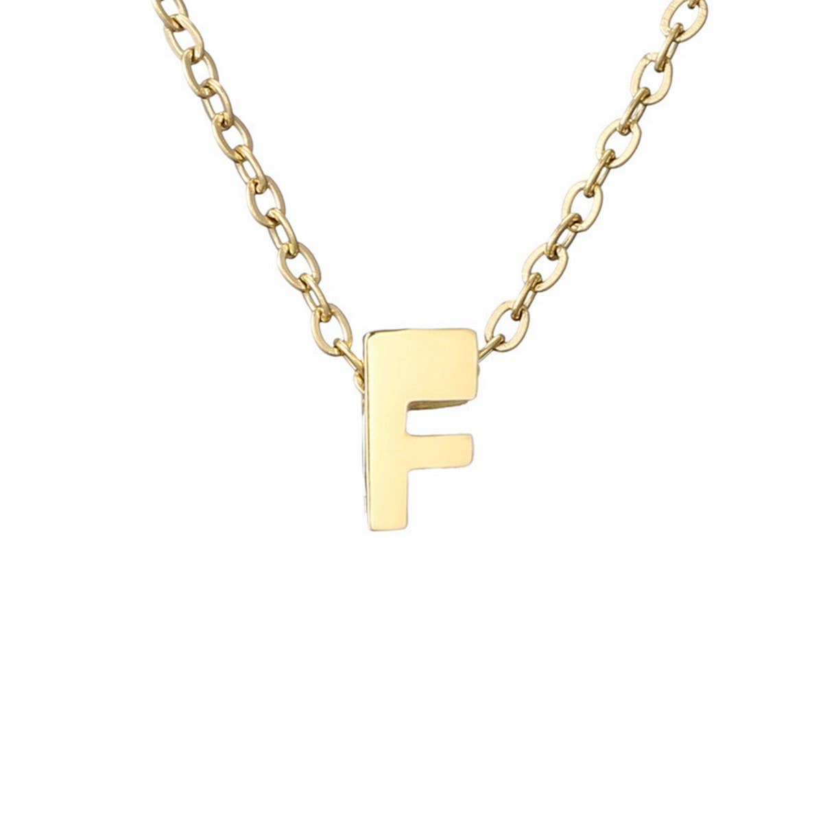 NEW CREATIVE STAINLESS STEEL GOLD LETTER NECKLACE_CWMM3755
