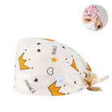 SURGICAL CAP SCRUB CAP COTTON TIE PRINT CAP_CWAH3322