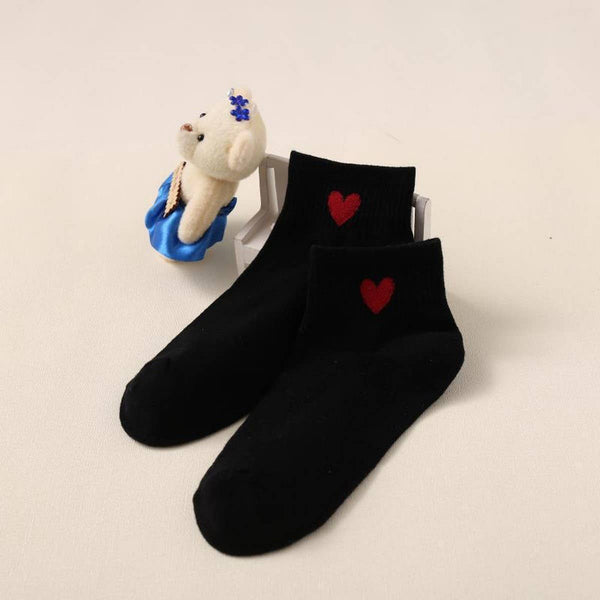 Cute Heart Cotton Ankle Socks Women Casual_Cwshb00069