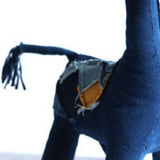 HANDMADE INDIGO DYED CLOTH ANIMAL PLUSH DOLL_CWMM6043