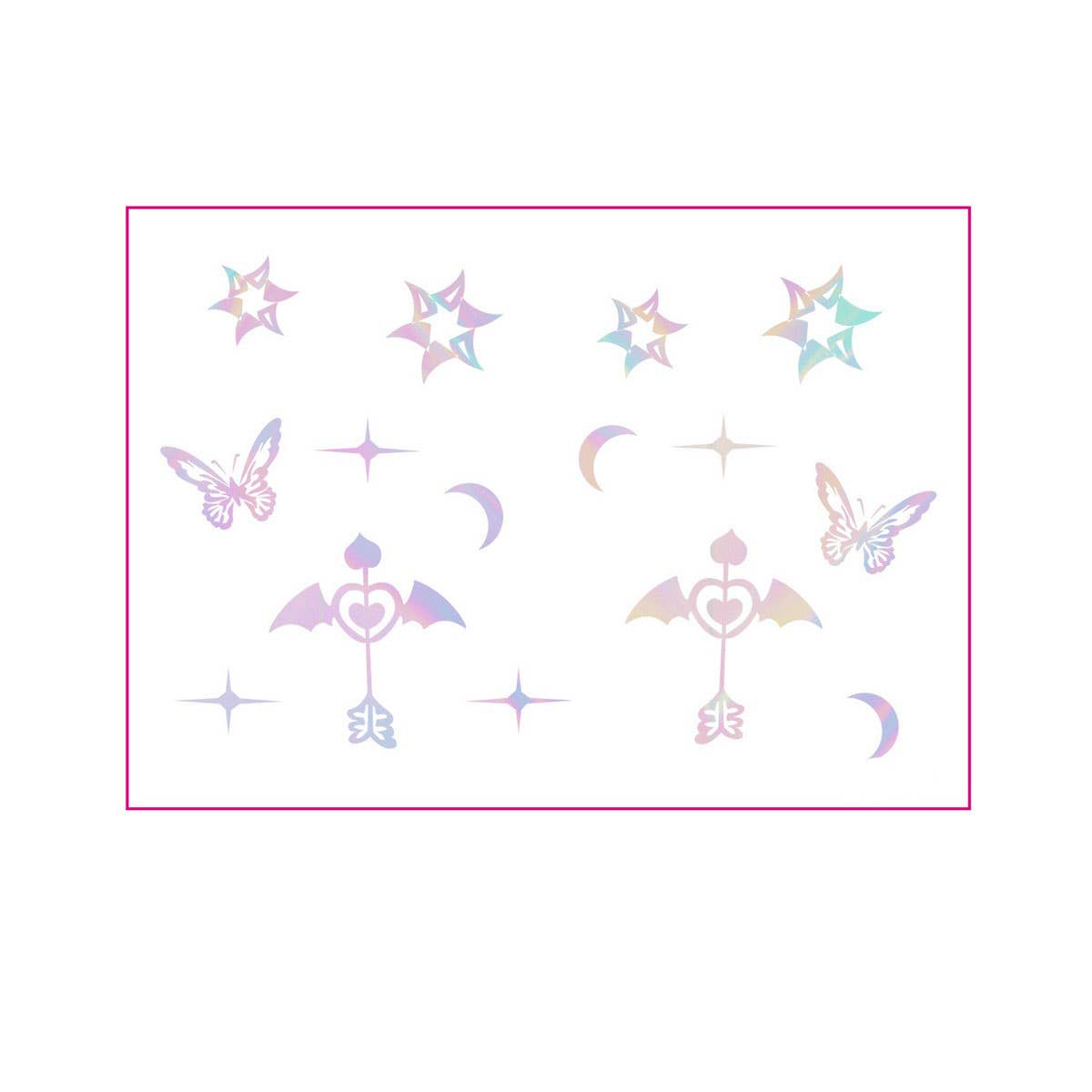 HOLOGRAPHIC EYELINER TATTOOS BUTTERFLY MAKEUP_CWMM8392