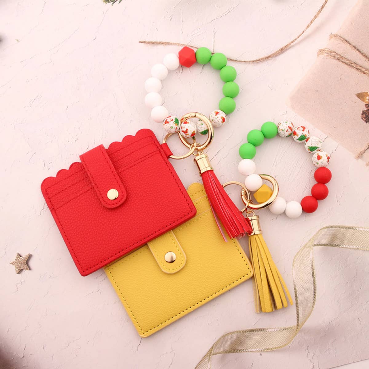 Women Christmas Tree Wallet Keychain_Cwmm1310
