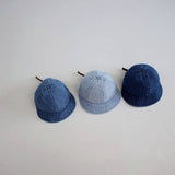 KIDS SIMPLE DENIM BASEBALL CAP SOFT BRIM SUN HAT CWAH2912