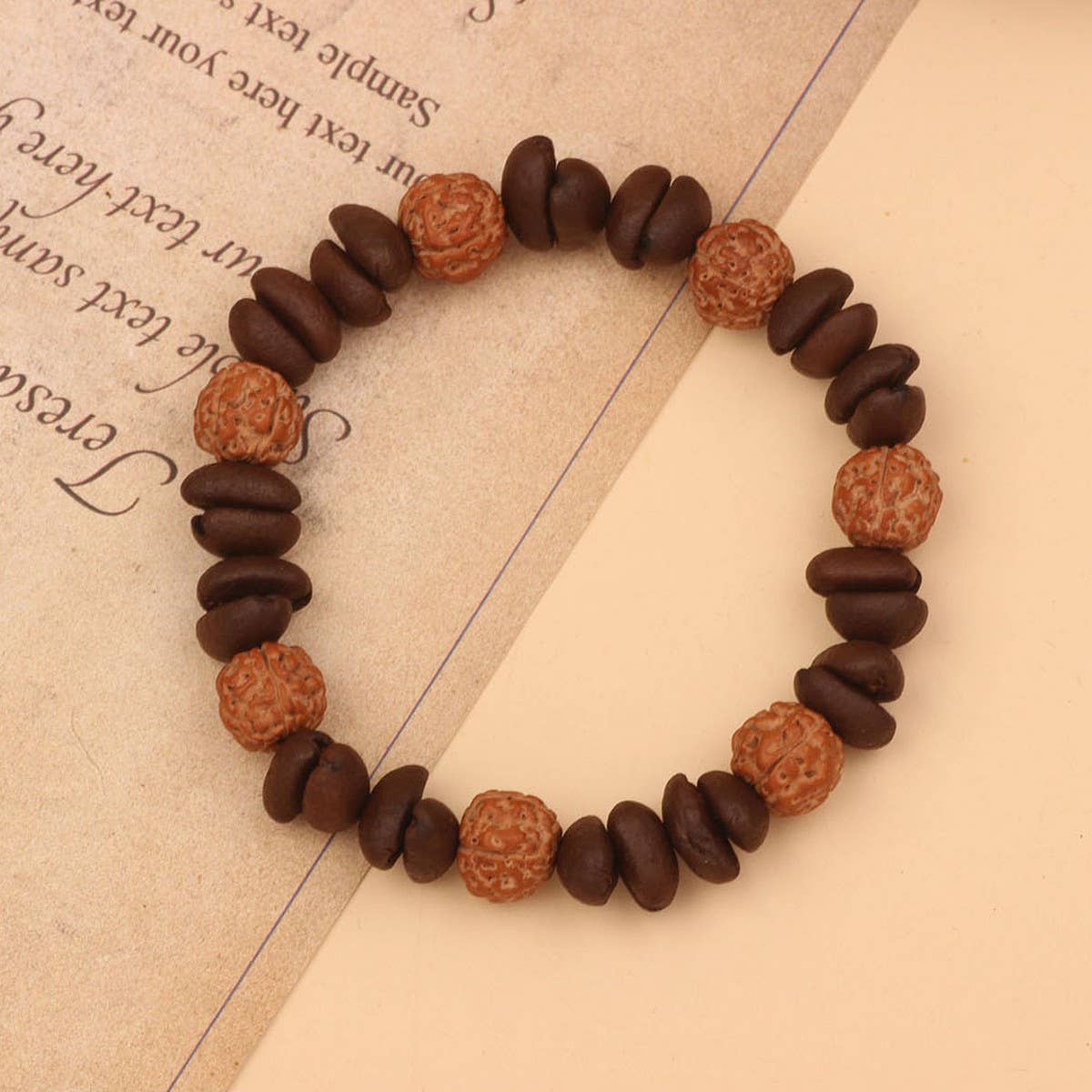 CREATIVE CARTOON HANDMADE COFFEE BEAN BRACELET_CWAJE3963