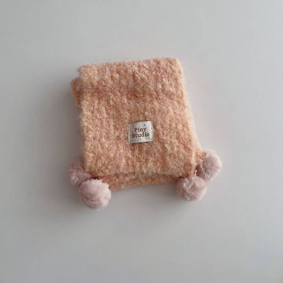 CUTE POM POM KNIT SCARF NECK WARMER FOR KIDS_CWASC2088